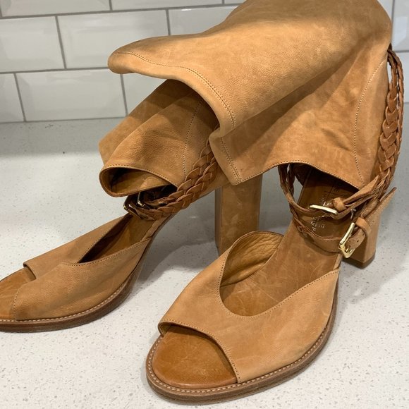 ⭐HOST PICK⭐💖LATITUDE FEMME Open Toe Italian Boots NWOT - Picture 2 of 10